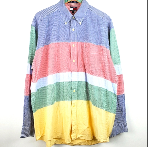 Tommy Hilfiger Other - Vtg 90s Tommy Hilfiger Multi-Color Striped Shirt